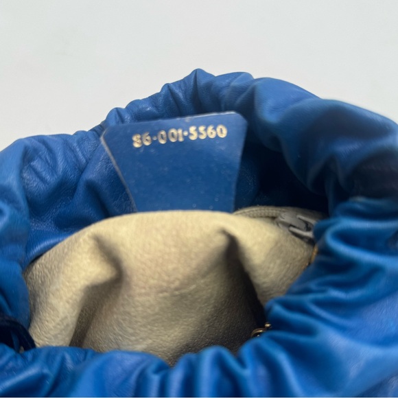 Auth Old Gucci Vintage Blue White Mini Supreme PVC Small Bucket Bag Cinch - Picture 16 of 16